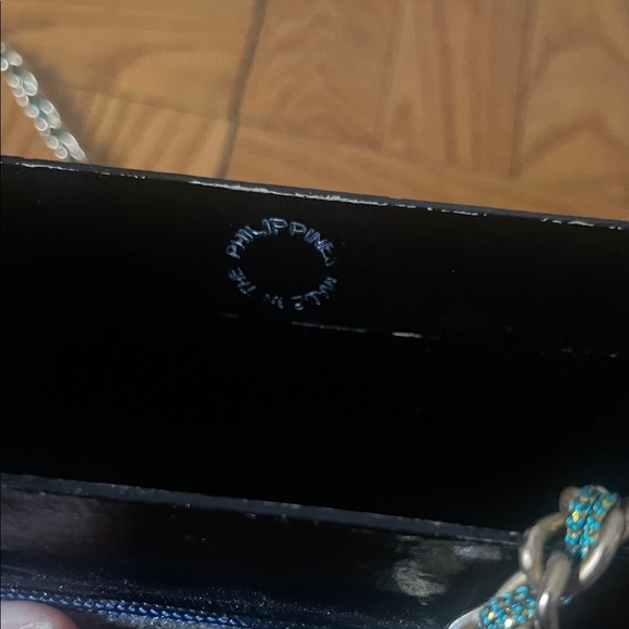 Mary Frances Vintage Teal Dragon Fly Embellished Mini Box Bag - Picture 11 of 14